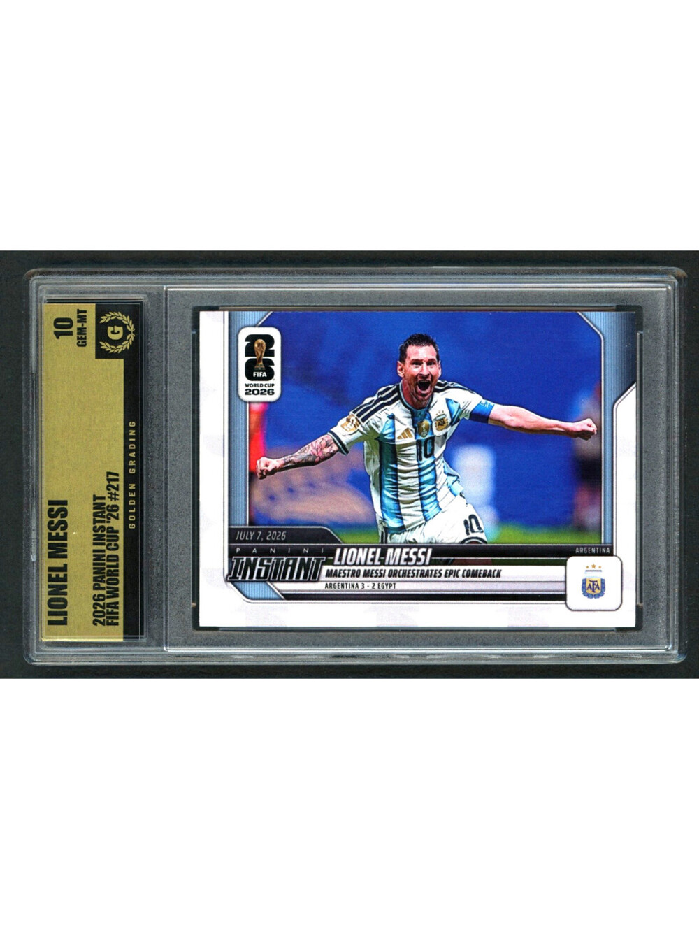 2026 Panini Instant FIFA WC #217 Lionel Messi Argentina Graded Gem Mint 10